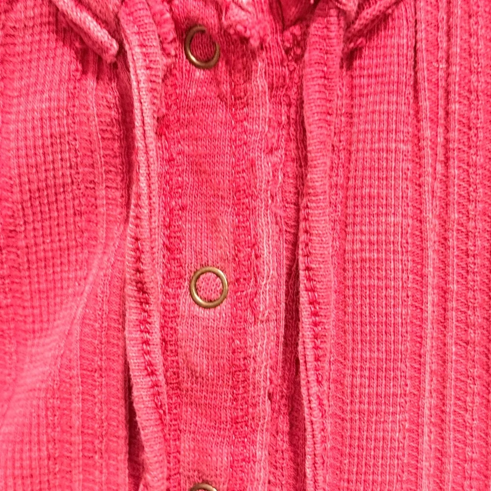 We The Free Red Ribbed Button-Front‎ The Free Daisy Tee M - Picture 8 of 10